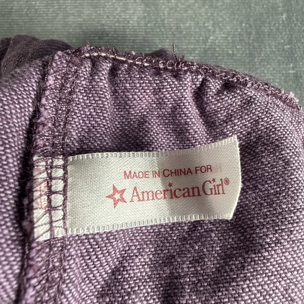 American Girl Doll 2011 Real Me Meet Outfit Shirt & Purple Denim Capri Pants‎